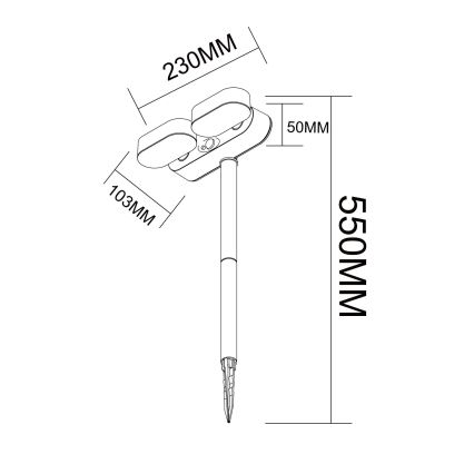 Globo - Lampă solară LED cu senzor LED/7,2W/3V IP44 1200 mAh