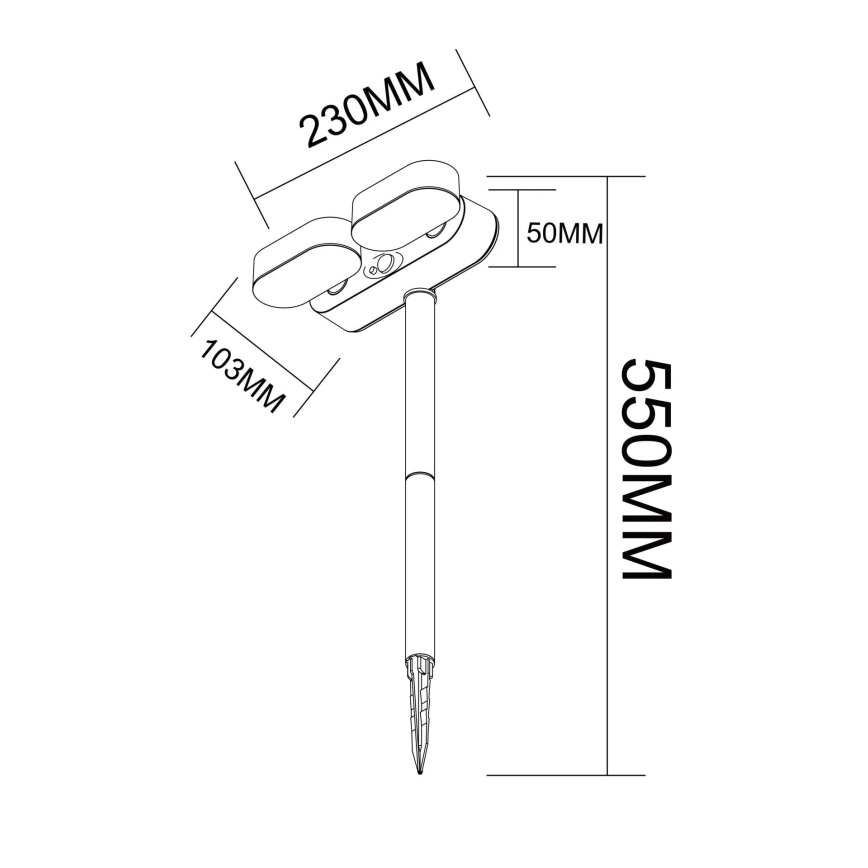 Globo - Lampă solară LED cu senzor LED/7,2W/3V IP44 1200 mAh