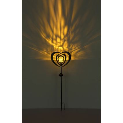 Globo - LED Lampă solară LED/3V IP44 300 mAh inimă argintie