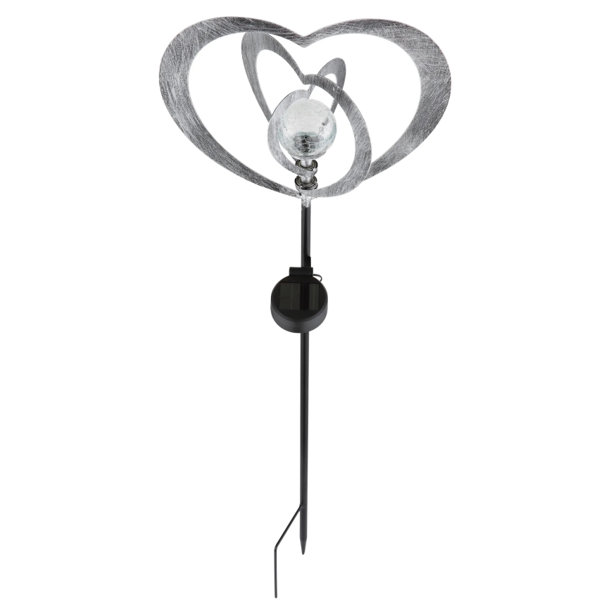 Globo - LED Lampă solară LED/3V IP44 300 mAh inimă argintie