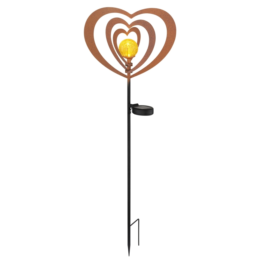 Globo - Lampă solară LED 3V, IP44, 300 mAh, inimă ruginită