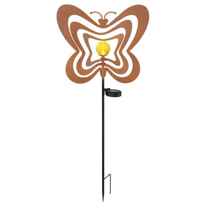 Globo - Lampă solară LED/3V, IP44, 300 mAh, fluture ruginiu