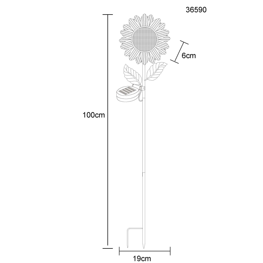 Globo - Lampă solară LED în formă de floare, 200 LED/3V, IP44, 600 mAh