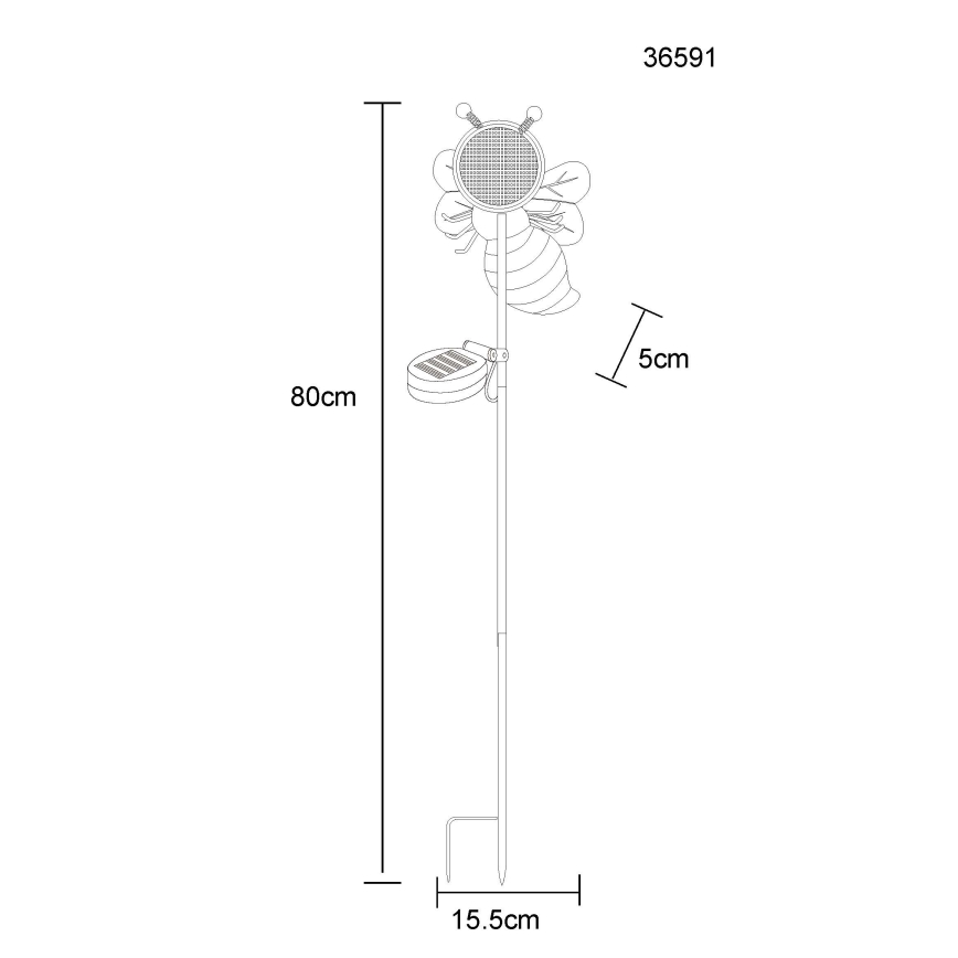 Globo - Lampă solară LED 200xLED/3V IP44 600 mAh, model Albina