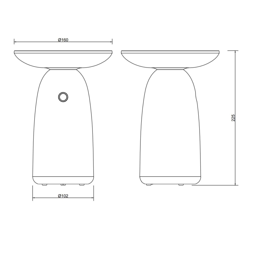 Globo - Lampă solară LED tactilă reglabilă LED/10W/3,7V IP54 3600 mAh verde