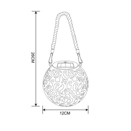 Globo - Lampă solară LED LED/0,06W/3,2V IP44 200 mAh
