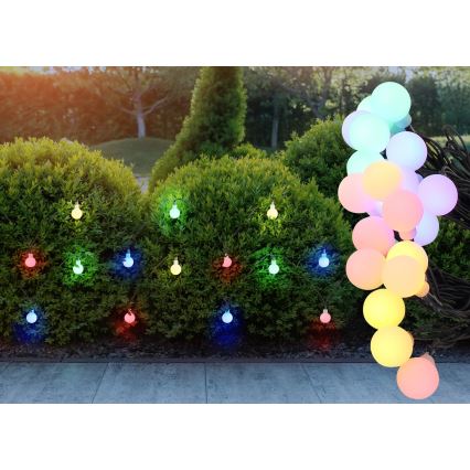 Globo - Ghirlandă solară cu LED 20xLED/1,2V IP44 300 mAh 5,8 m