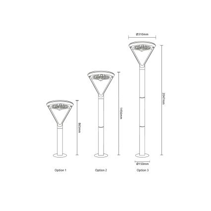 Globo - Lampă solară LED/18W/3,7V 8000 mAh IP54