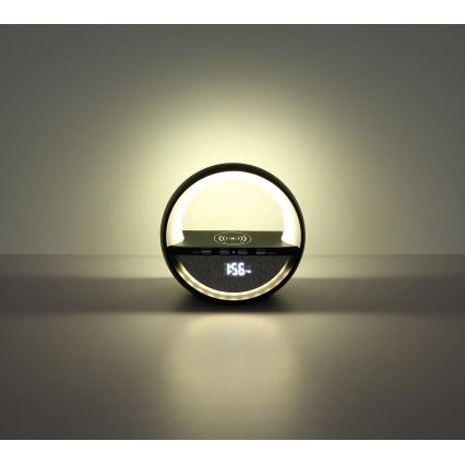 Globo - Lampă de birou LED RGBW reîncărcabilă, cu control tactil, difuzor și încărcare wireless QI LED/3,5W/5V 1800 mAh