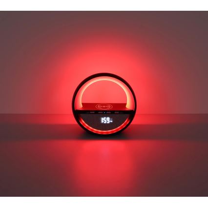 Globo - Lampă de birou LED RGBW reîncărcabilă, cu control tactil, difuzor și încărcare wireless QI LED/3,5W/5V 1800 mAh