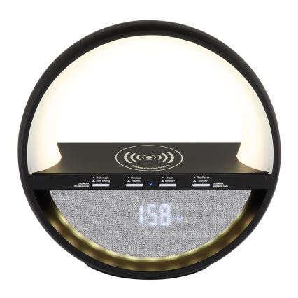 Globo - Lampă de birou LED RGBW reîncărcabilă, cu control tactil, difuzor și încărcare wireless QI LED/3,5W/5V 1800 mAh