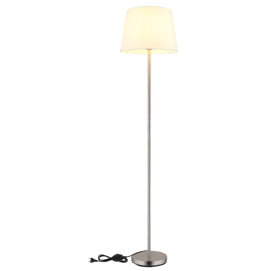 Globo - Lampă de podea 1xE27/40W/230V alb/crom mat