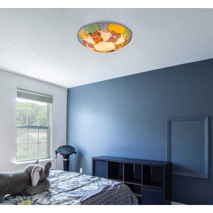 Globo - Plafonieră copii 2xE27ILLU/60W/230V