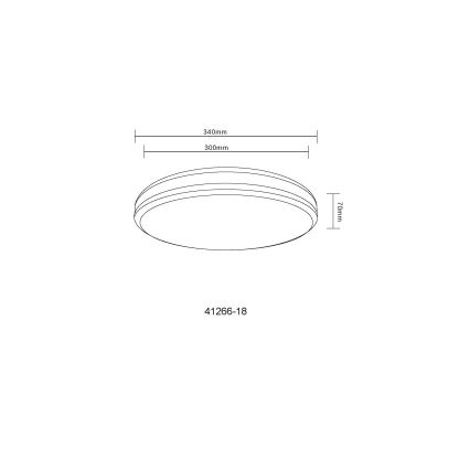 Globo - Plafonier LED RGBW reglabil, LED/18W/230V 2700-6000K + telecomandă
