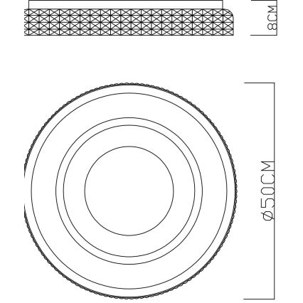 Globo - Plafonier LED reglabil intensitate LED/52W/230V 2700-6000K cu telecomandă
