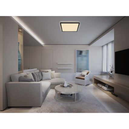 Globo - Plafonier LED reglabil pentru baie LED/24W/230V 42x42 cm IP44 negru