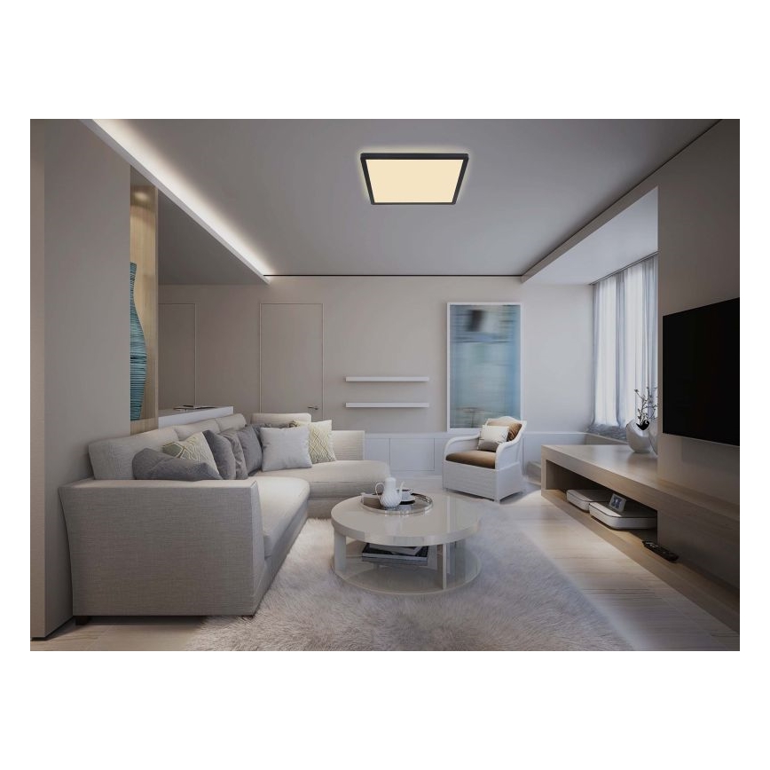 Globo - Plafonier LED reglabil pentru baie LED/24W/230V 42x42 cm IP44 negru