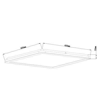 Globo - Plafonier LED reglabil pentru baie LED/24W/230V 42x42 cm IP44 negru