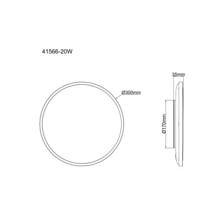 Globo - Plafonieră LED/20W/230V 4000K diametru 30 cm albă