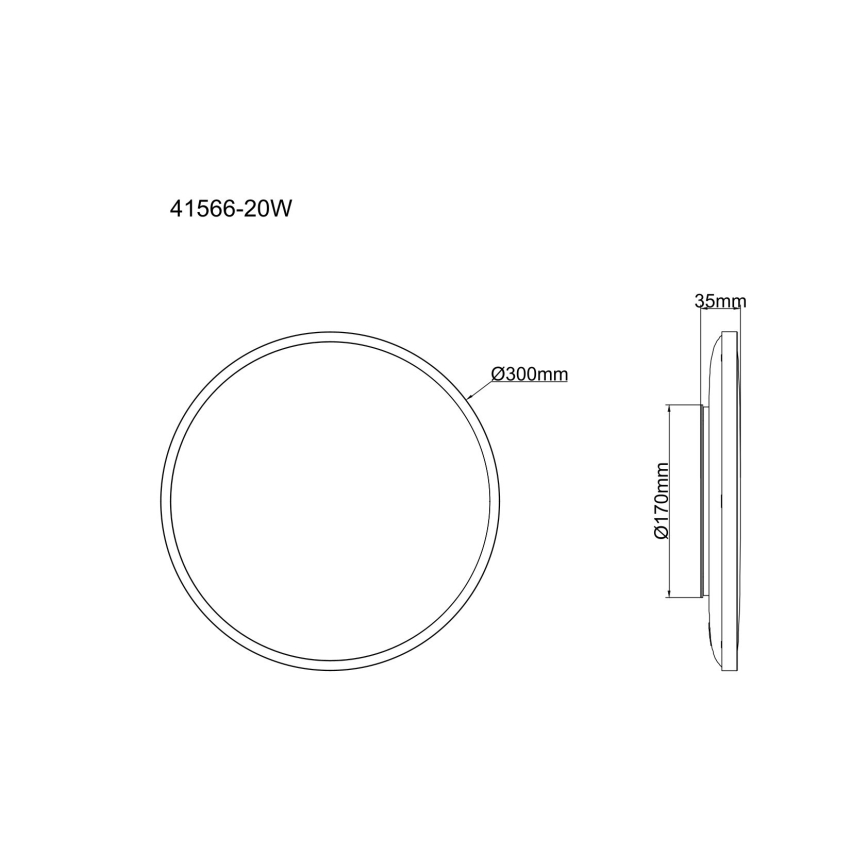 Globo - Plafonieră LED/20W/230V 4000K diametru 30 cm albă