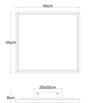 Globo - Plafonier LED reglabil intensitate LED/24W/230V 2700-6500K cu telecomandă