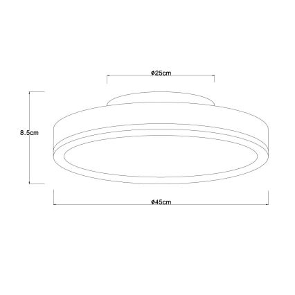 Globo - Plafonieră LED dimabilă LED/24W/230V 2700-6500K Ø 45 cm + telecomandă inclusă