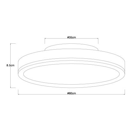 Globo - plafonieră LED dimerizabilă LED/40W/230V 2700-6500K Ø 60 cm + telecomandă