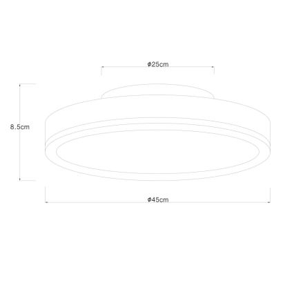 Globo - Corp de iluminat de tavan LED cu funcție de dimare/24W/230V 3000-6500K diam. 45 cm