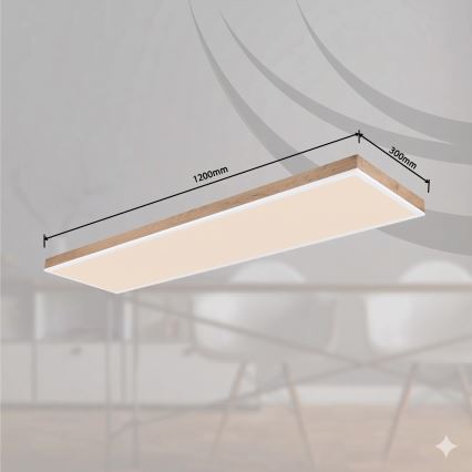 Globo - Plafonieră LED dimabilă 36W/230V 2700-6500K maro/alb + telecomandă