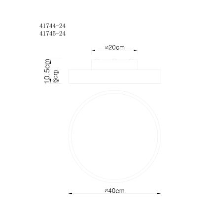 Globo - Plafonier LED reglabil, LED/24W/230V 3000-6000K cu telecomandă