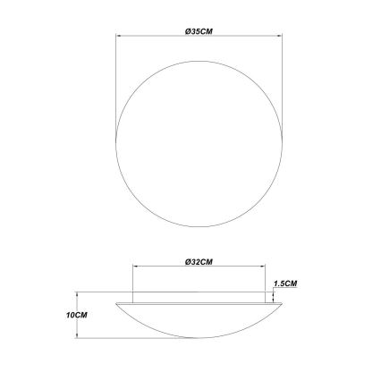 Globo - Plafonieră LED LED/24W/230V 3000K Ø 35 cm