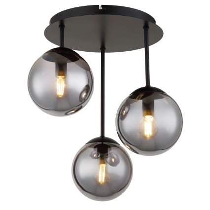 Globo - Plafonieră aplicată 3xE14/25W/230V negru