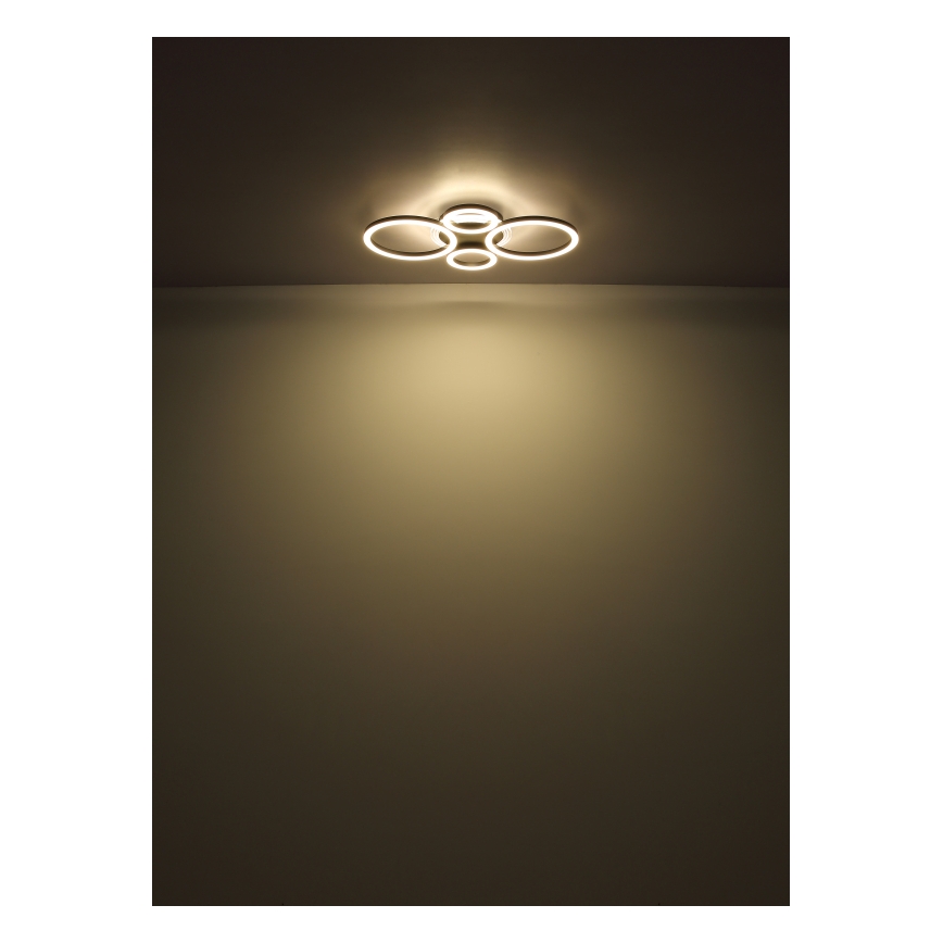 Globo - Plafonieră LED 40W/230V 2700/4500/6500K, dim. 35,5x53 cm, neagră