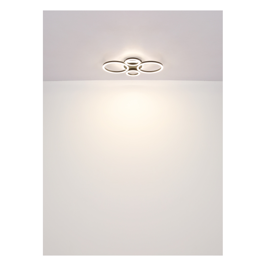 Globo - Plafonieră LED 40W/230V 2700/4500/6500K, dim. 35,5x53 cm, neagră