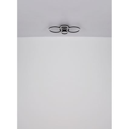 Globo - Plafonieră LED 40W/230V 2700/4500/6500K, dim. 35,5x53 cm, neagră