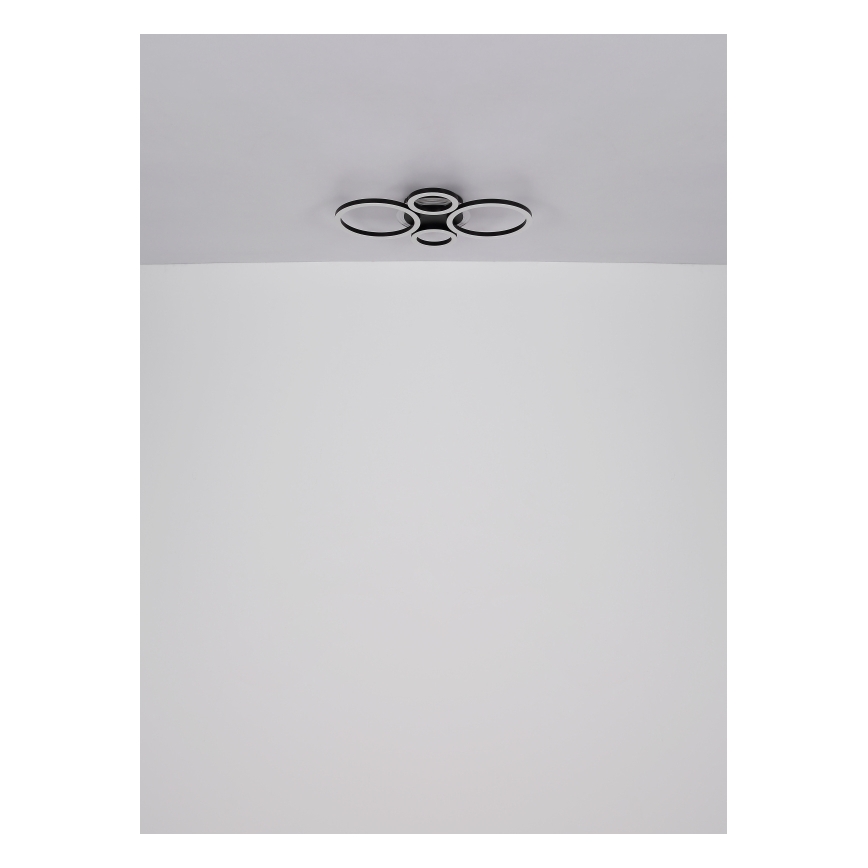 Globo - Plafonieră LED 40W/230V 2700/4500/6500K, dim. 35,5x53 cm, neagră