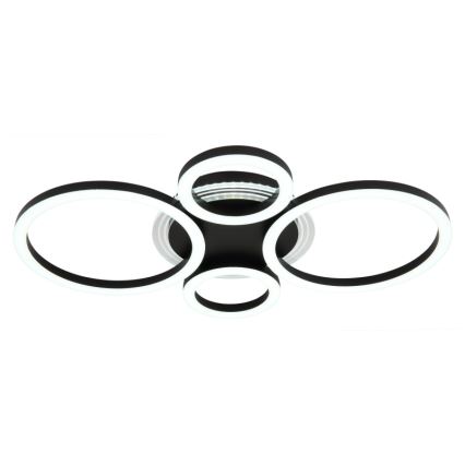 Globo - Plafonieră LED 40W/230V 2700/4500/6500K, dim. 35,5x53 cm, neagră