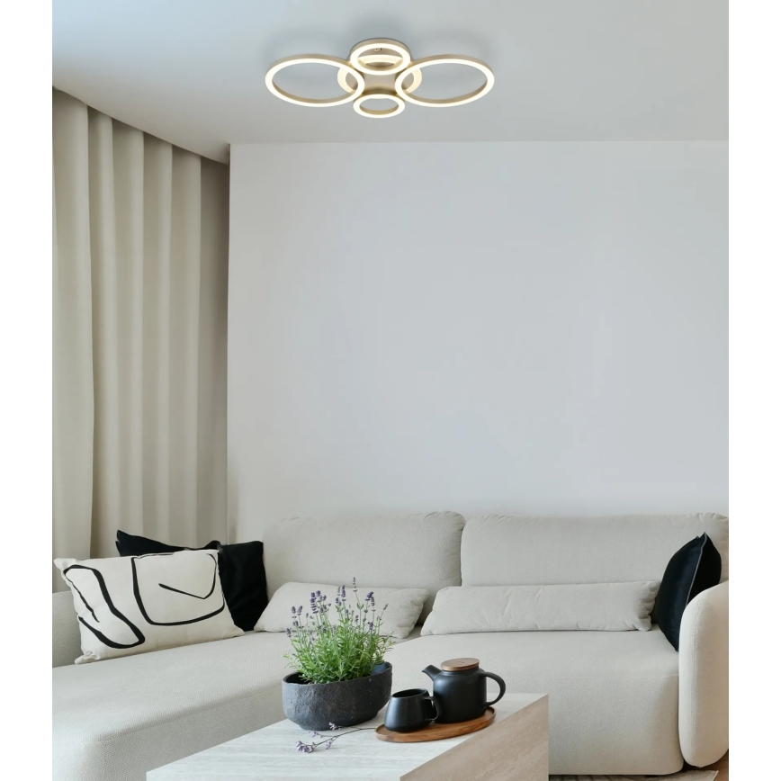 Globo - Plafonieră LED/40W/230V 2700/4500/6500K Ø 35,5x53 cm alamă