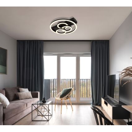 Globo - Plafonieră LED dimabilă, 40 W, 230 V, 2700-6500 K, Ø 35 x 33 cm, cu telecomandă