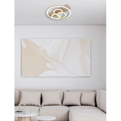 Globo - Plafonieră LED cu funcție de dimare LED/40W/230V 2700-6500K Ø 35x33 cm bej + telecomandă