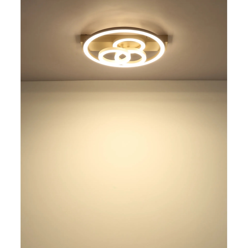 Globo - Plafonieră LED cu funcție de dimare LED/40W/230V 2700-6500K Ø 35x33 cm bej + telecomandă