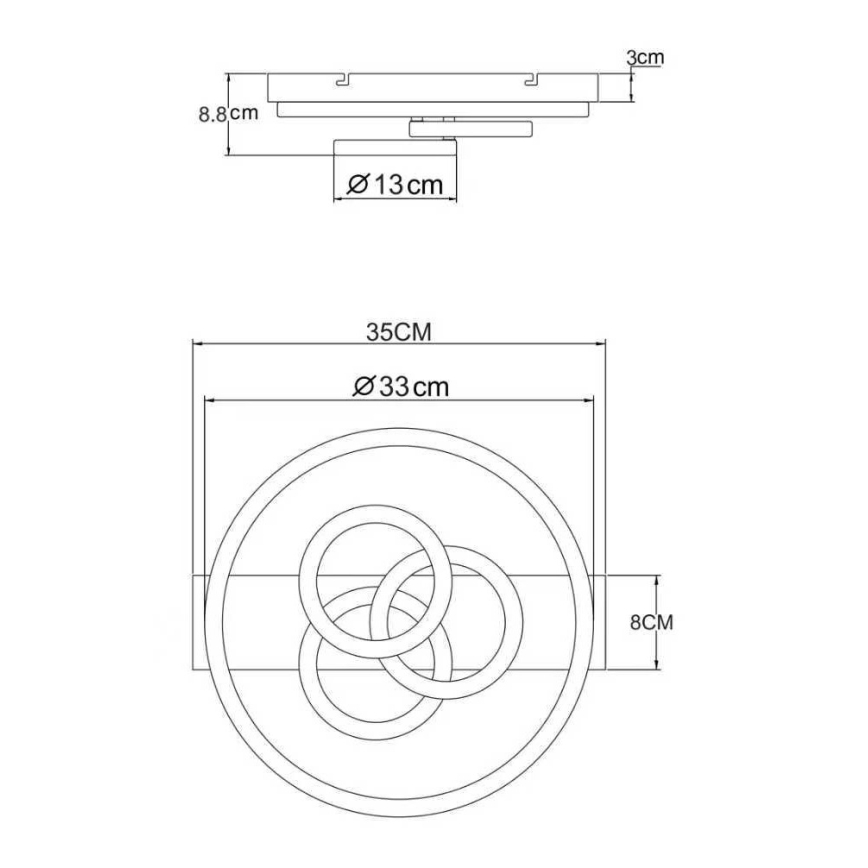 Globo - Plafonieră LED cu funcție de dimare LED/40W/230V 2700-6500K Ø 35x33 cm bej + telecomandă
