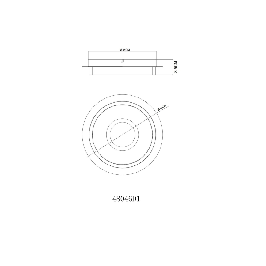 Globo - Plafonieră LED, 24 W, 230 V, 3000 K, Ø 40 cm
