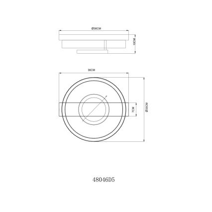 Globo - Plafonieră LED/18W/230V 3000K 33x36 cm