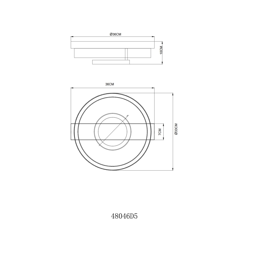 Globo - Plafonieră LED/18W/230V 3000K 33x36 cm