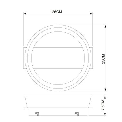 Globo - Plafonieră LED/12W/230V 3000K 26x25 cm