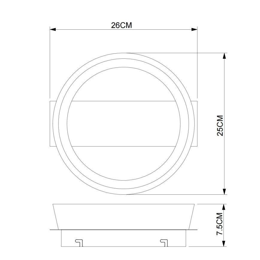 Globo - Plafonieră LED/12W/230V 3000K 26x25 cm