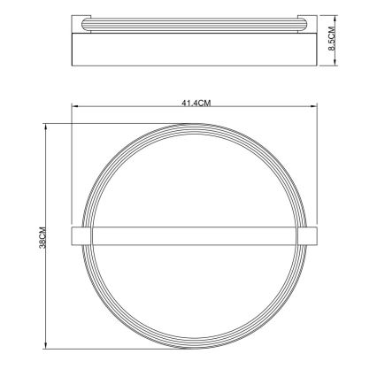 Globo - Plafonieră LED 15W/230V, 3000K, 41,4x38 cm, bej