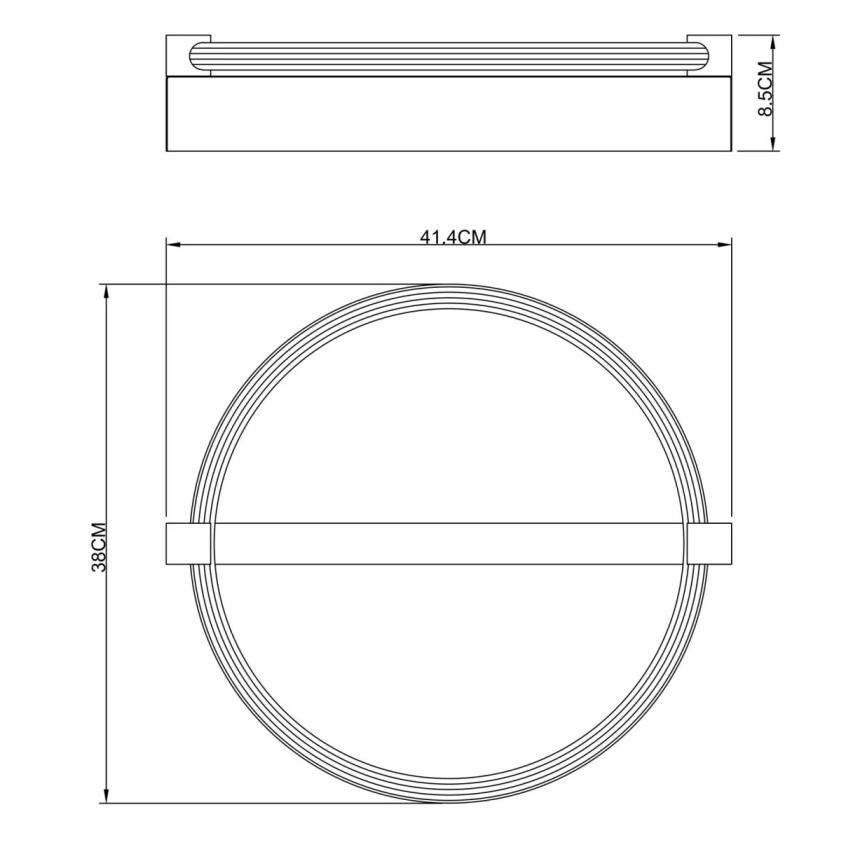 Globo - Plafonieră LED 15W/230V, 3000K, 41,4x38 cm, bej