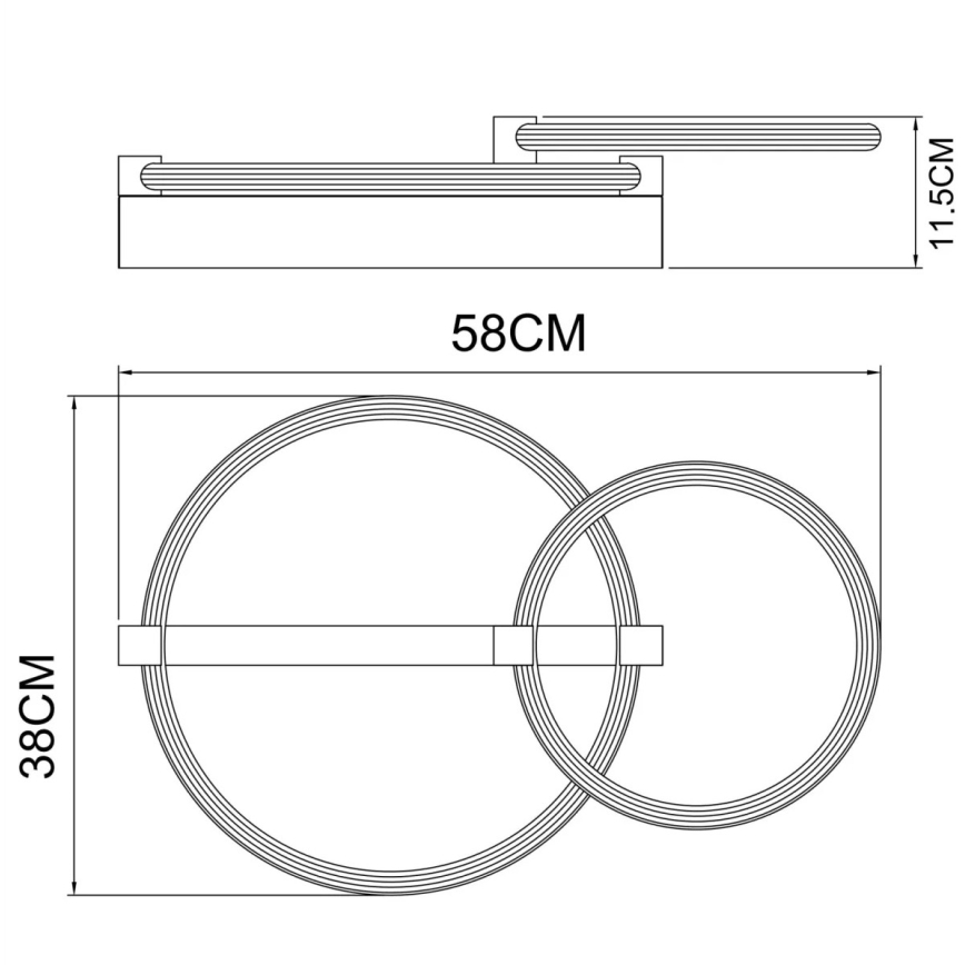 Globo - Lampă de tavan LED/24W/230V 3000K 58x38 cm bej